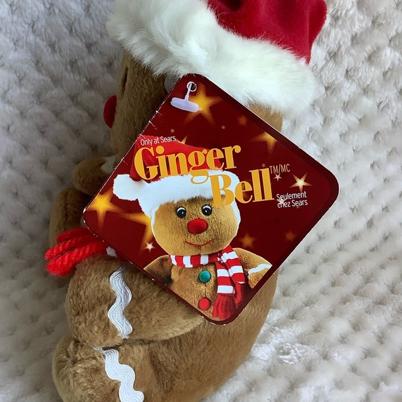 SEARS Plush Gingerbread in Santa Hat Ginger Bell 2004 Charity Stuffed Toy - Picture 4 of 9